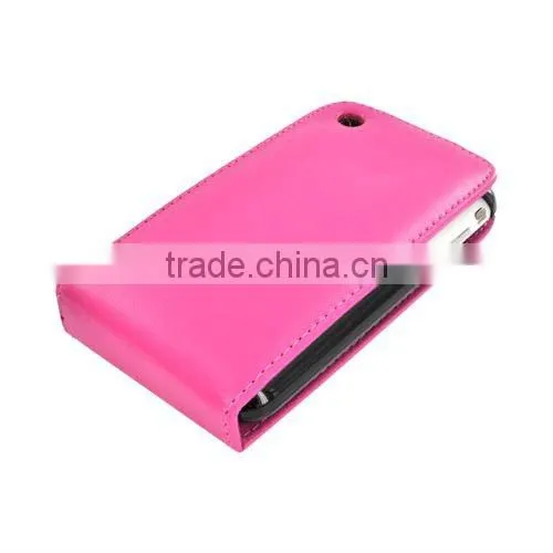 hot pink real leather case for Apple iphone