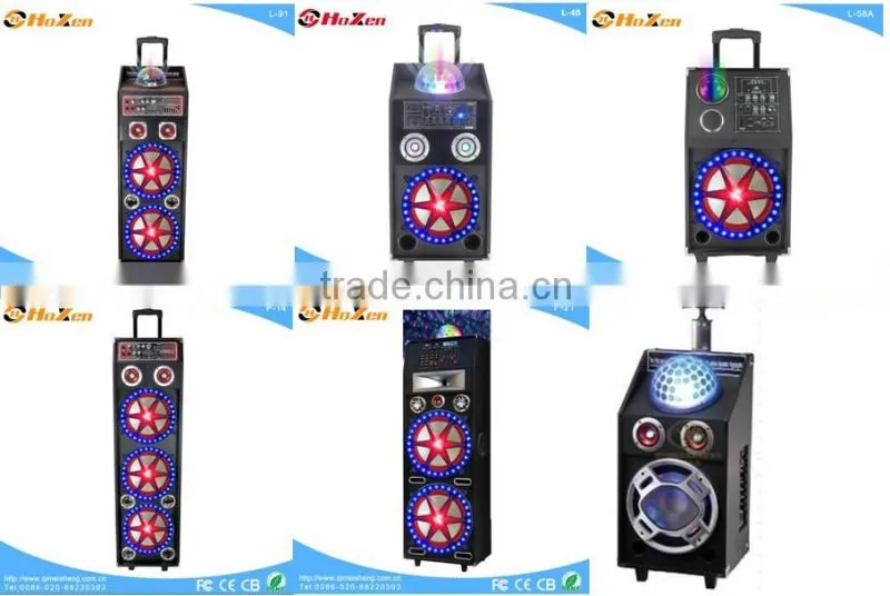 8" Bluetooth portable speaker box with ball light,USB,SD,FM Radio, portable speaker box L-95