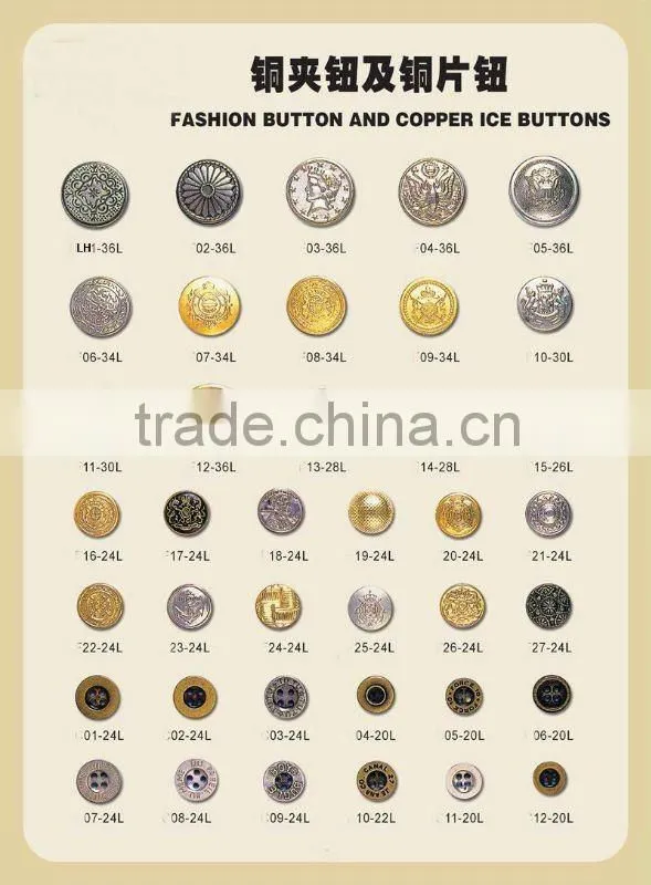 zinc alloy buttons,clothes buttons,button with holes