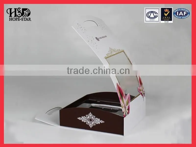 Customized Gift box Cosmetics Packaging Printing Cardboard Portable Paper Box with window