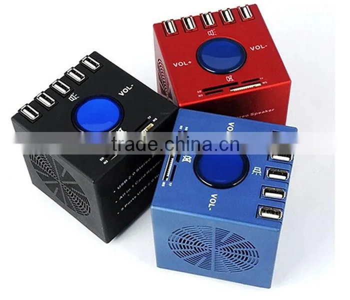 5 Ports Stereo Shaped USB 2.0 Hub with speaker