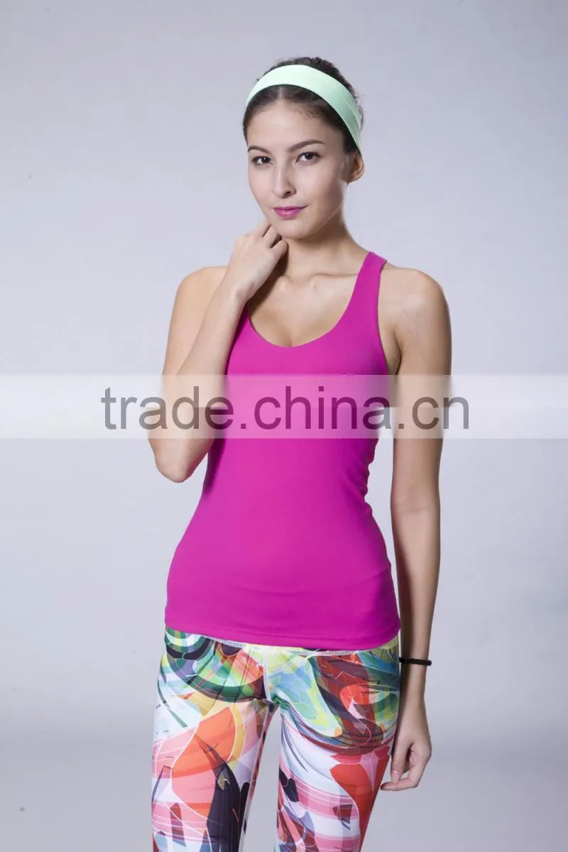 Custom Logo Women Yoga Gym Wear Workout Outfit Tank Top