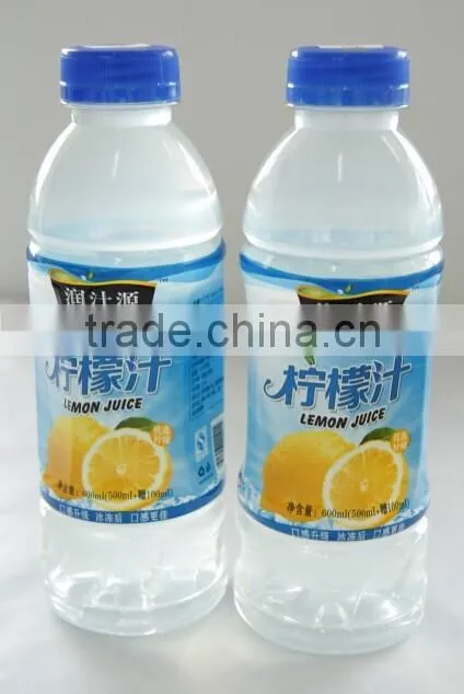 Lemon juice drink in bottle