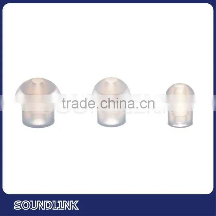 Body aid and BTE Silicon hearing aid ear tips with tubing