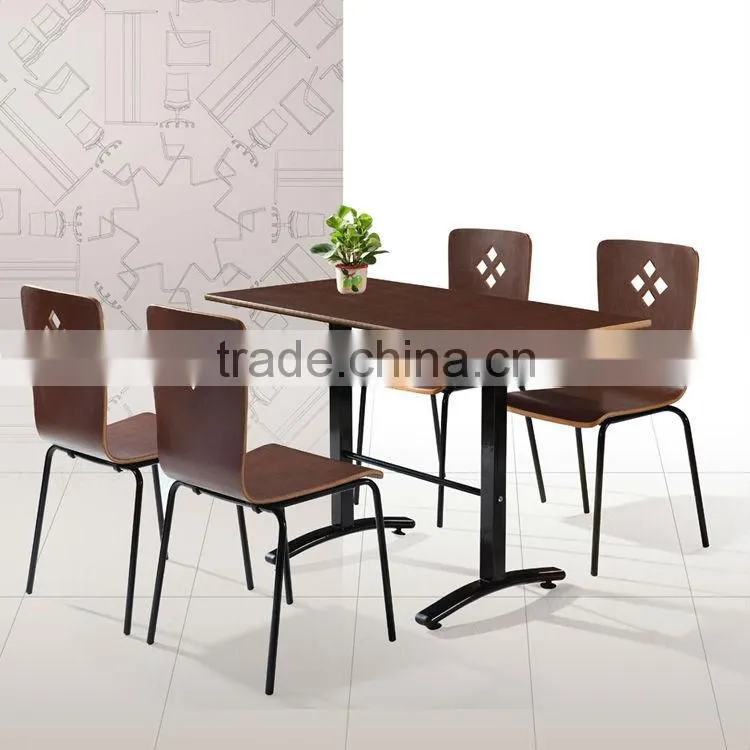 Modern Canteen Table Set Wood Round Table Set 20