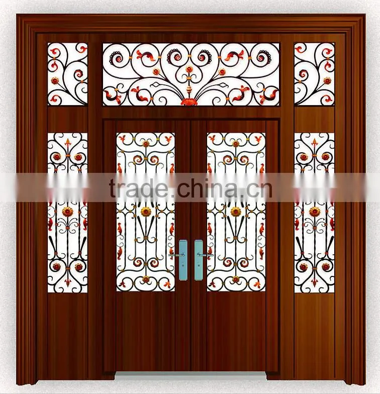 Grand plans designed style used wrought iron door gates/cheap wrought iron gates
