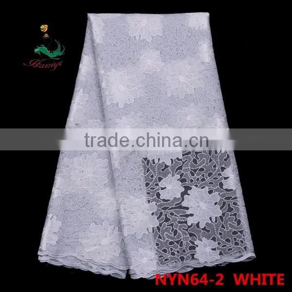Haniye 2016 african Newest african tulle lace fabric french net lace for wedding dresses/NYN64