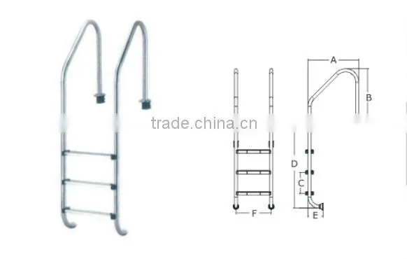 HOT selling 304 swimming pool stainless steel pool ladder