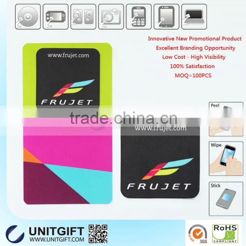 2016 custom microfiber sticker screen cleaner
