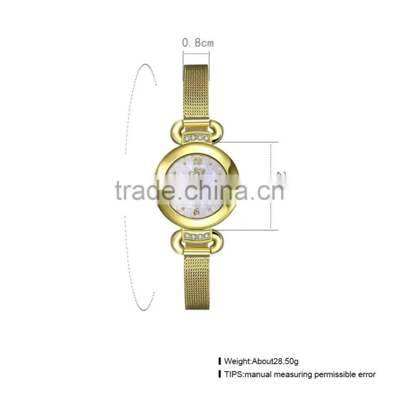Fashion lady wristwatches circle ladies watch