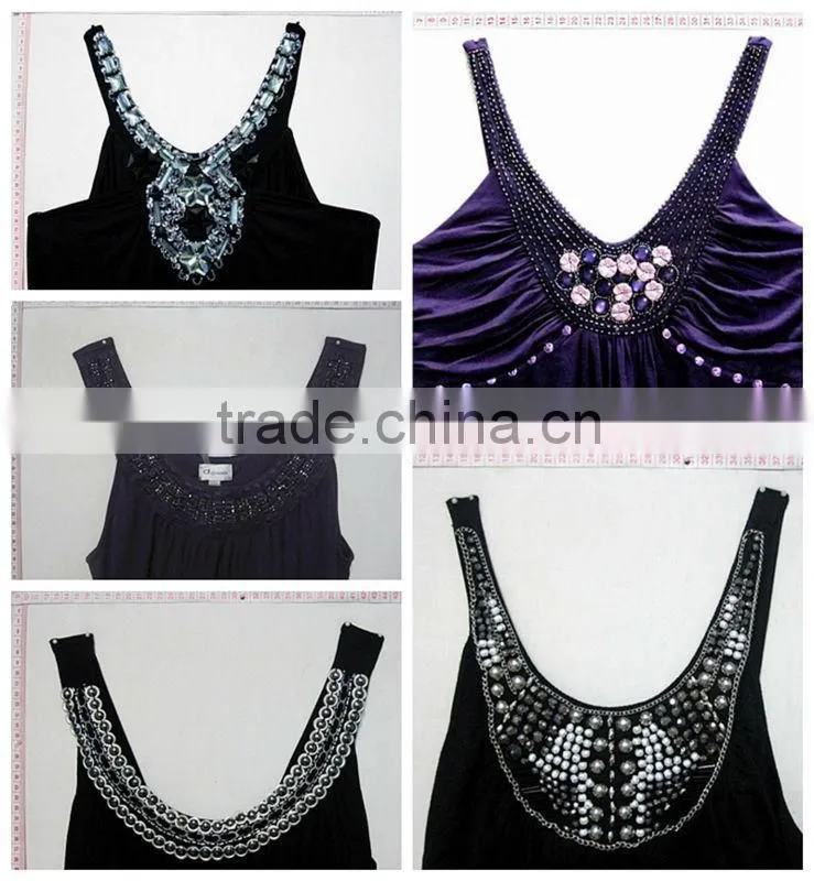 2016 wholesale fashion fancy embroidery lace collar necklace for garment