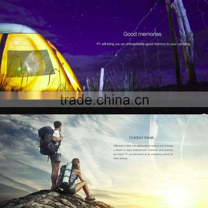 DOOGEE Cube P1 Smart Mini LED Projector Andriod4.4 Quad Core USB OTG 4800mAh Projectors for iphone IOS7.0 Android 4.2 Smartphone