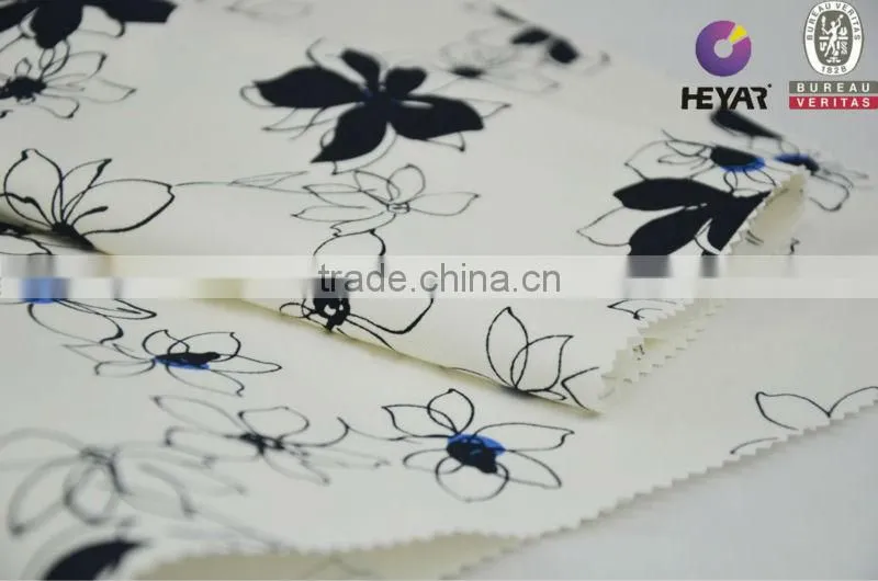 Floral Print Cotton Poly Spandex Twill Fabric