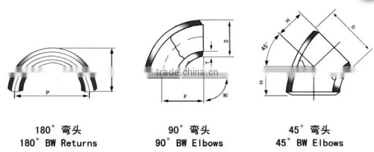 3 way elbow stainless steel pipe fitting