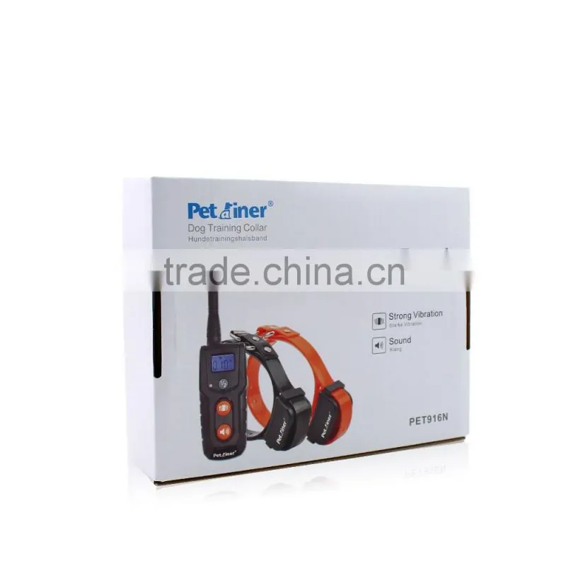 Petrainer PET916N-2 Rechargeable Beep Vibration Bark Training Collar