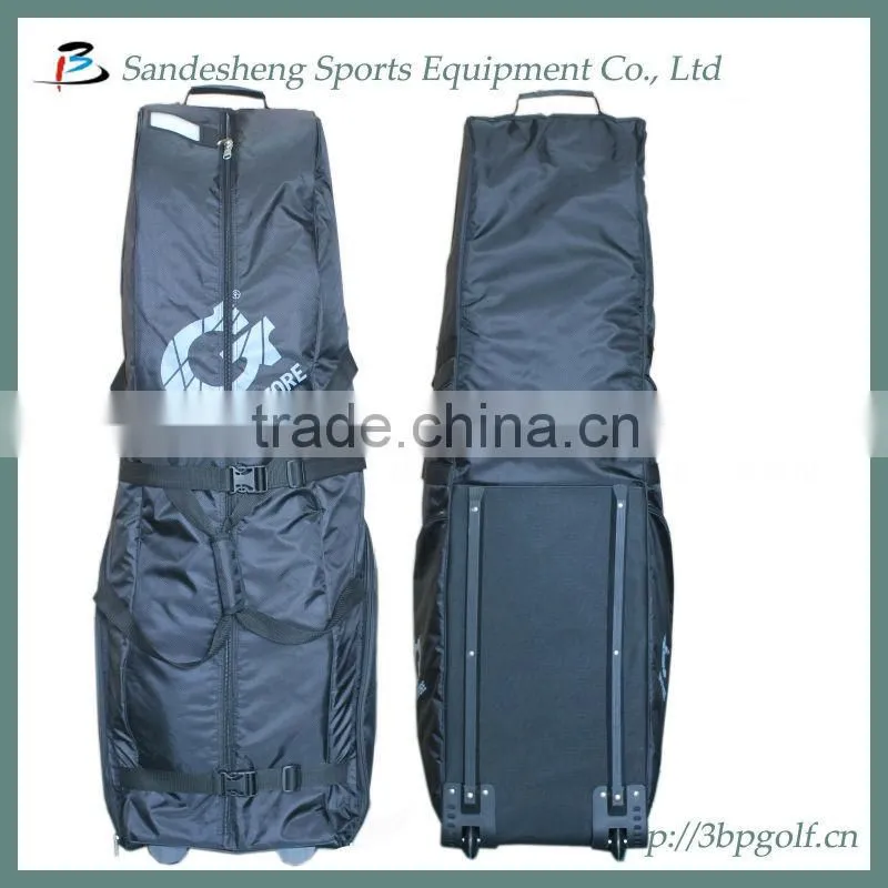 2016 new design foldable golf travel bag on wheels
