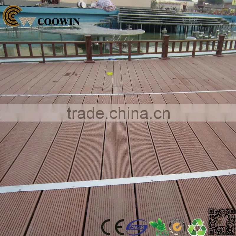 Contains no toxic chemicals green solid wpc exterior laminate decking