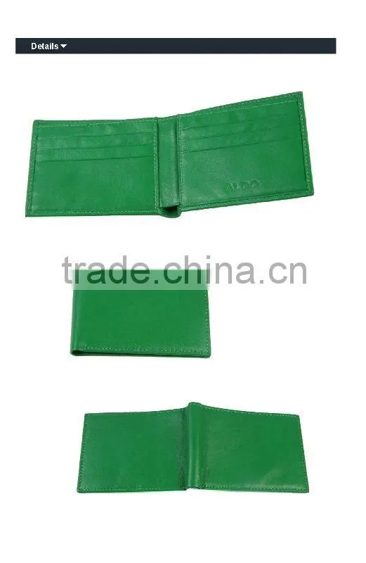 2012 Fashion Man Green Leather Wallet