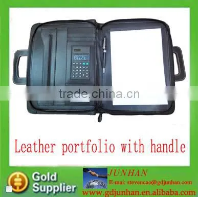 eco friendly ring binder file folder / business a4 size soft leather folder / a4 conference folder with ring binder