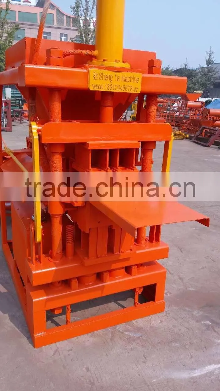 Movable cement hollow brick laying machine QMY10-15 high capacity low cost Shengya Brand brick machine