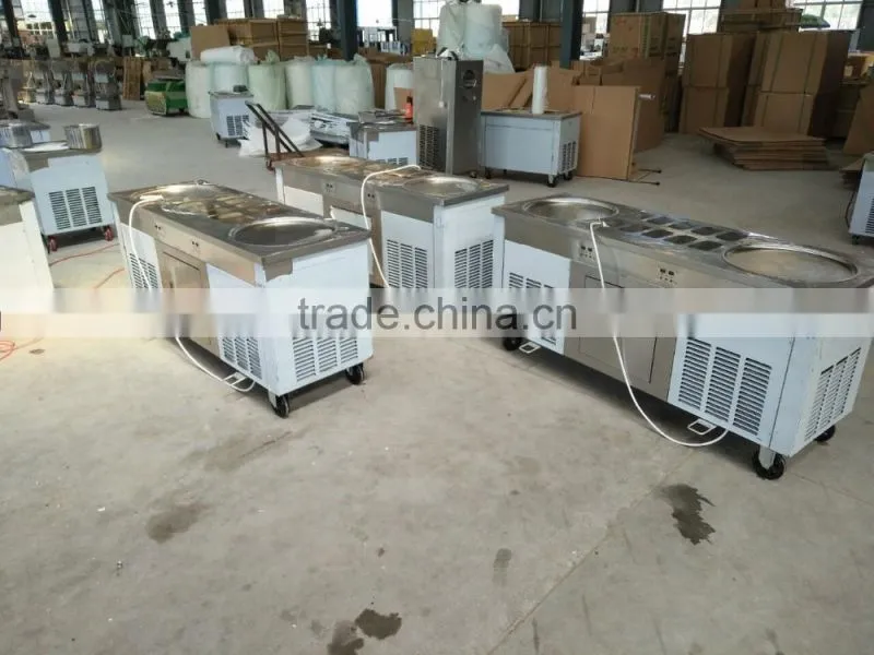 fried ice cream rolls machine new 2016 fried ice cream machine double pan