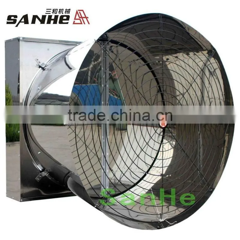 Poultry Farm stainless steel butterfly type cone exhaust fan with CE certificate