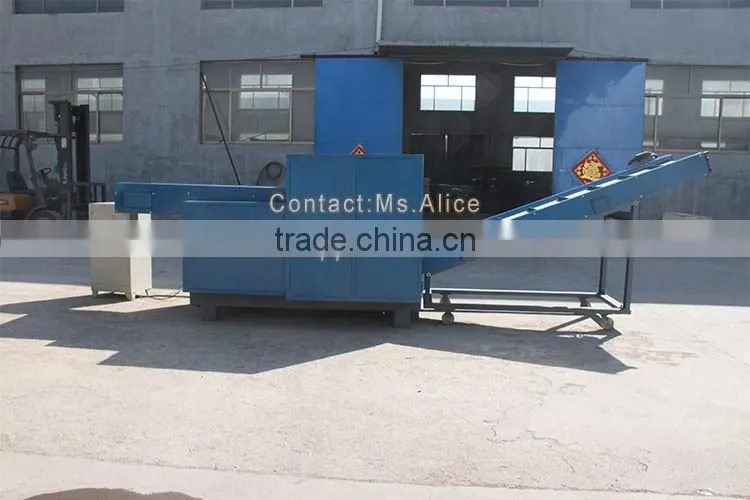 automatic waste rags glass fibre polyster yarn leather cutting machine
