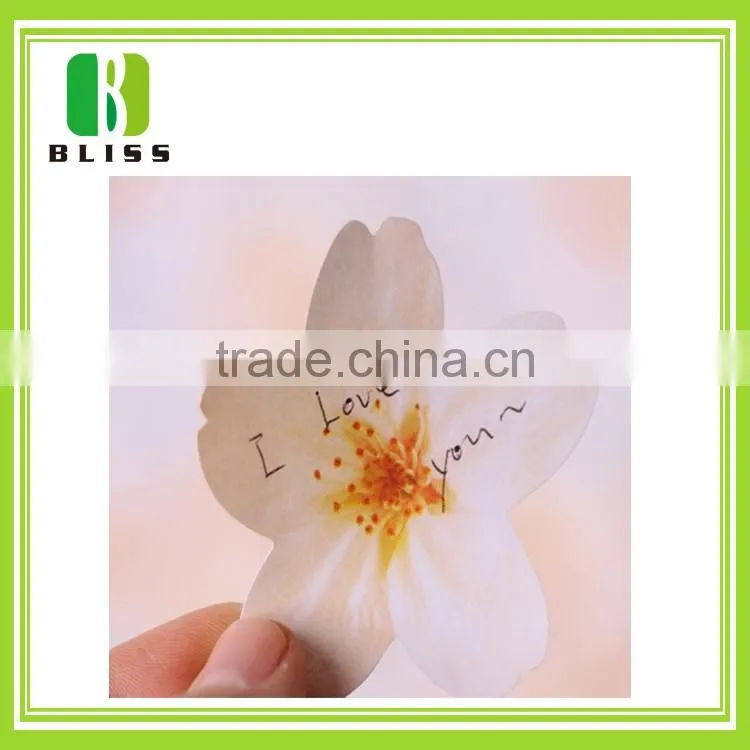 Hot sale custom sticky notes leaf shaped sticky notes promotional sticky notes