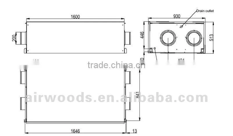 heat recovery ventilator with heat pump intelligent control high air cleanness