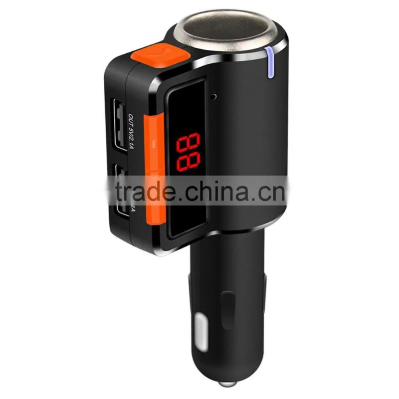 Newest Dual USB 5V 3.1A Bluetooth Handsfree Car MP3 player FM transmitter kit with Cigarette Lighter