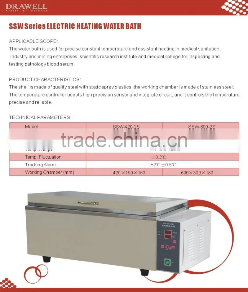 SSW Series Electric-heating laboratory water bath with controls the temperature precise