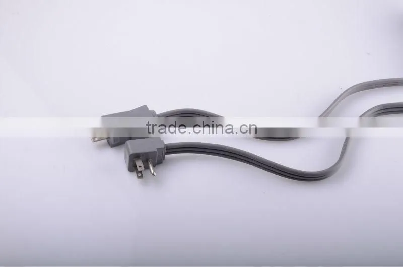 H70010 3 ft Heavy Duty Electric Extension Power Cord 16 Gauge Electrical Cable Grey