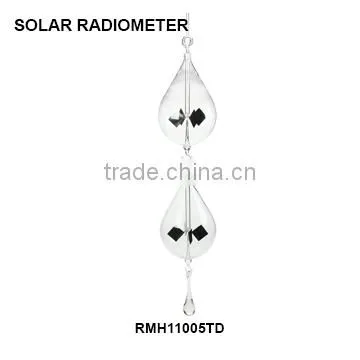 hanging amber crookes radiometer with metal stand RMH75165A-M1