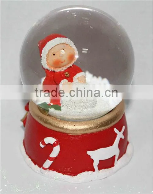 Resin christmas snow globe decoration