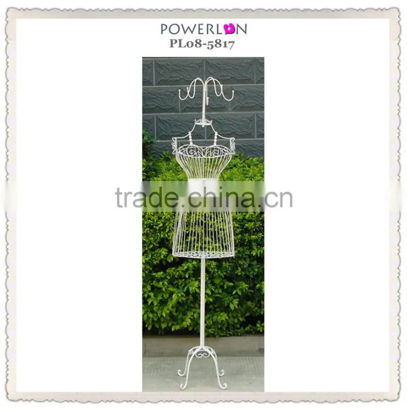 Powerlon antique white coat rack stand