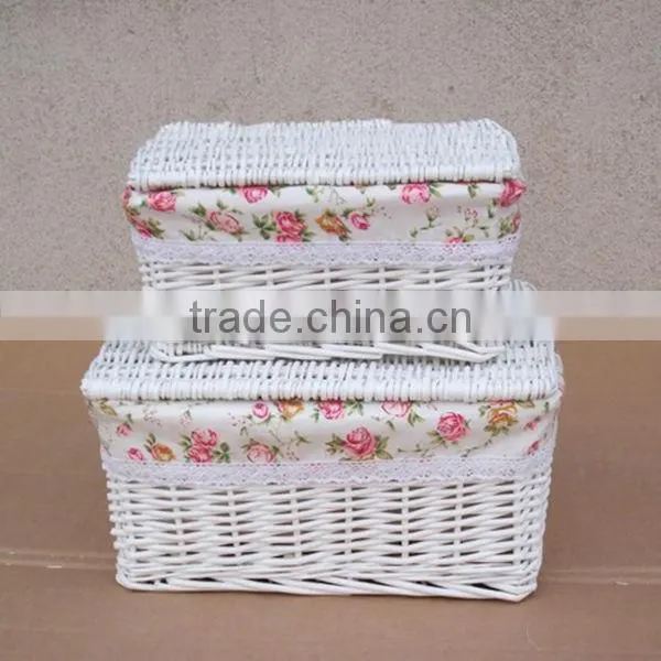 2014 new design natural wicker basket liners with handles
