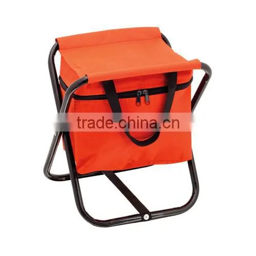 Multifunction folding beach chair with cooler bag
