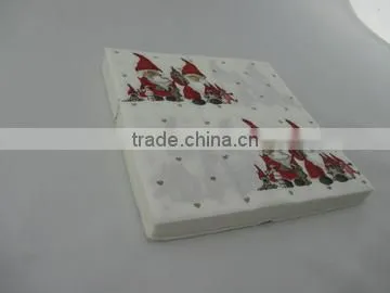 Christms Color airlaid paper napkin for hotel,restaurant