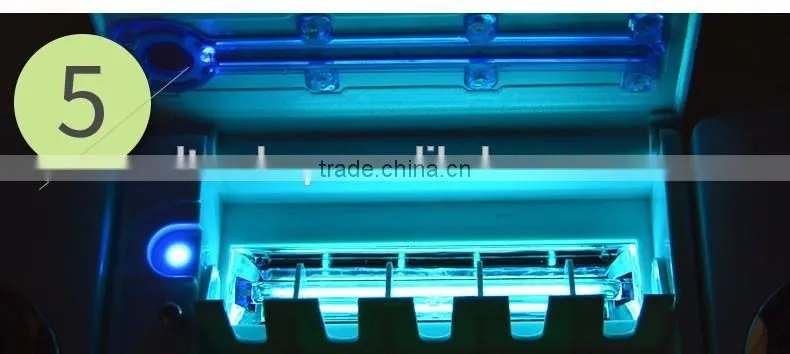 New Arrival Automatic Dual Toothpaste Holder Wall Mount UV Light Toothbrush Sterilizer Set For Wholesale