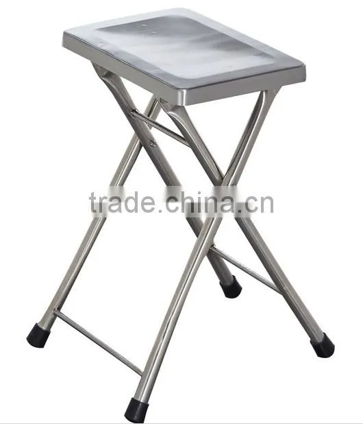 high quality brushed stainless steel morden folding chair for hotels restaurant office home garden LQ-ZD002
