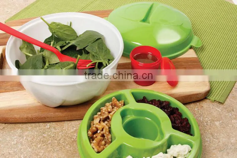 Plastic salad bowl set with lid/ BFA Free Salad Bowl Set With lid