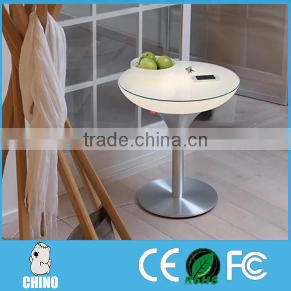 Rgb Rmotel LED light furniture Coffee tables tall bar Stainless Steel
