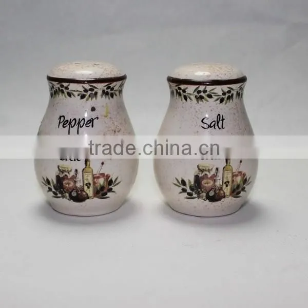 Crete Salt and Pepper Shakers Cruet Set
