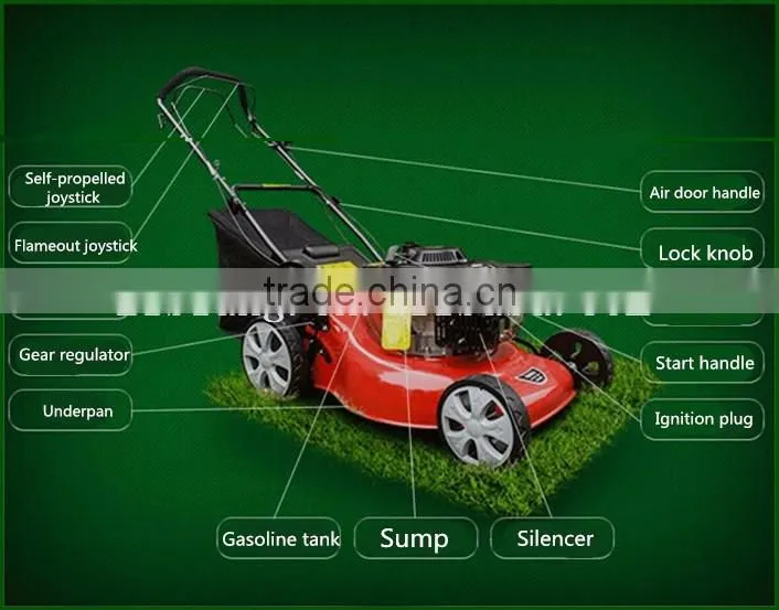 Hot sale large 50L hand push ride on mower