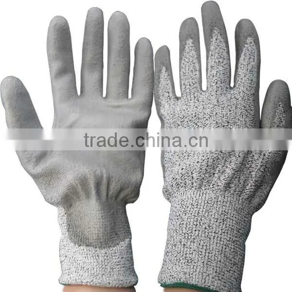 Polyethylene fiber nitrile coated glove cut level 3