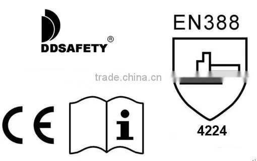 DDSAFETY 2017 Wholesale Cow Split Leather Work Safety Glove