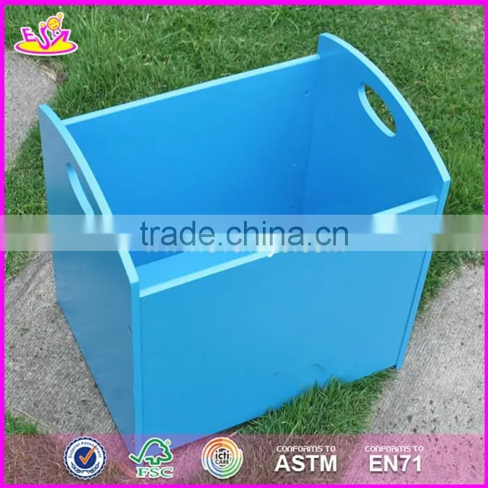 2017 new design home / school / kindergarten white wooden toddler activity table with storage box W08G193