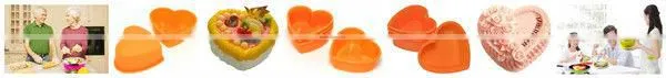 Christmas gift baking tools Silicone heart shape pan