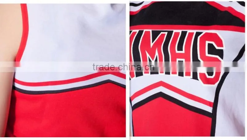Professional sublimation cheerleading uniforms cheep school team design /hot sexy school dance wear