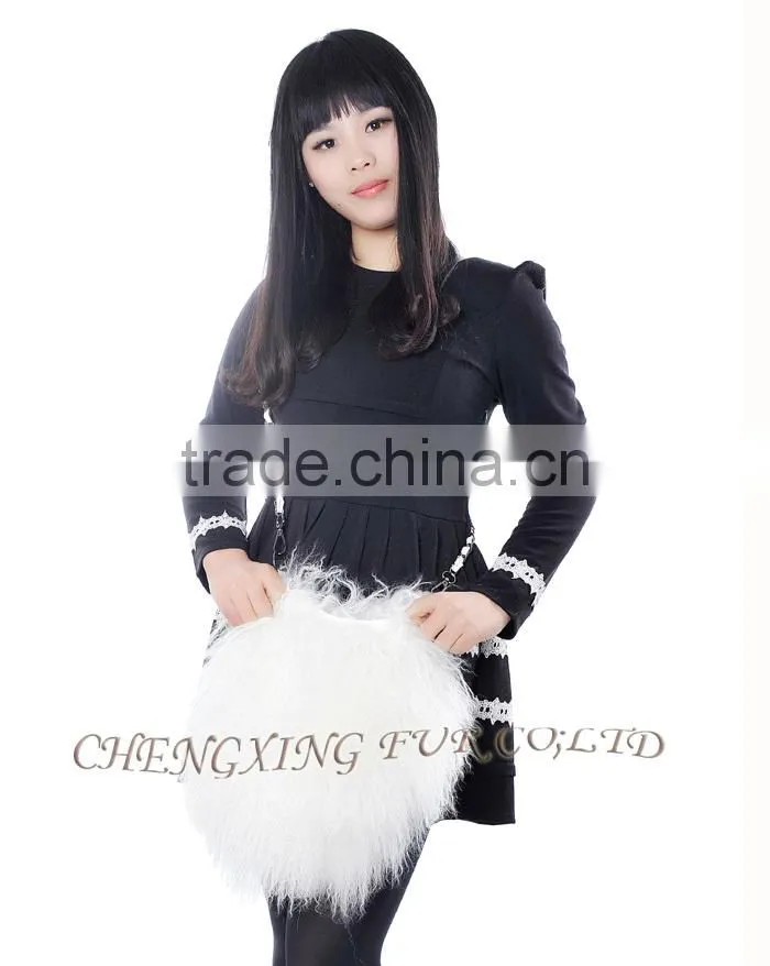 CX-H-09 Fashion Genuine Mongolian Lamb Fur Cheap Handbags From China
